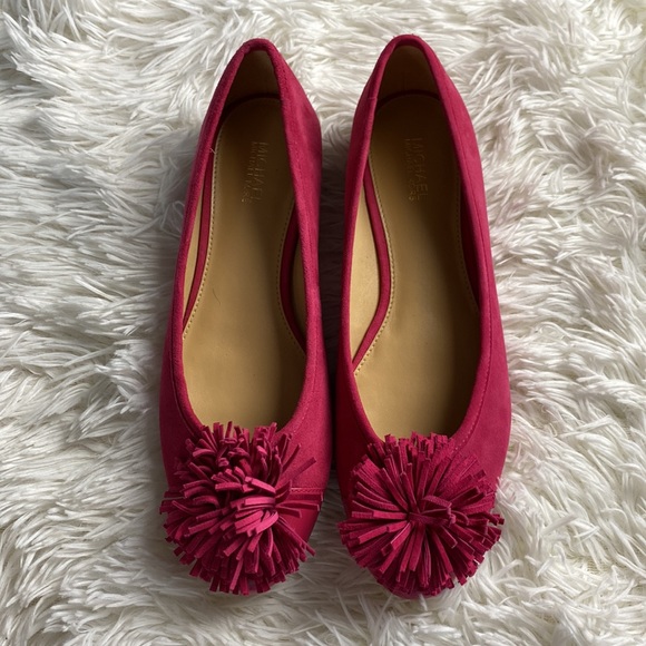 MICHAEL Michael Kors Shoes - Michael Kors Lolita Pink Suede Ballet Flats 7.5